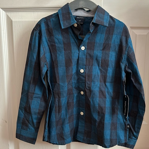 NWT NAUTICA TODDLER BOYS BUTTON DOWN 4T - Picture 1 of 2